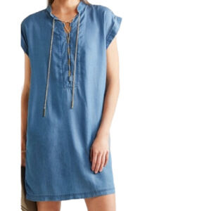 MICHAEL KORS Chain detail chambray dress ⛓️ medium ⛓️